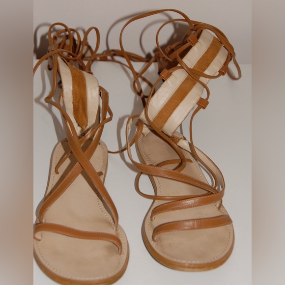 ZARA-tall Leather gladiator sandals - Picture 7 of 8